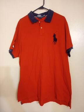 Polo Ralph Lauren Vintage Short Sleeve Large Pony Logo Polo Shirt